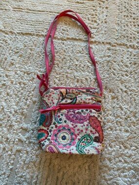 Donna Sharp Pink Paisley Crossbody Bag
